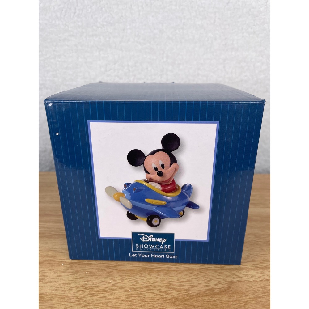 Disney Precious Moment Mickey Mouse Airplane Figurine Let Your Heart Soar 153701